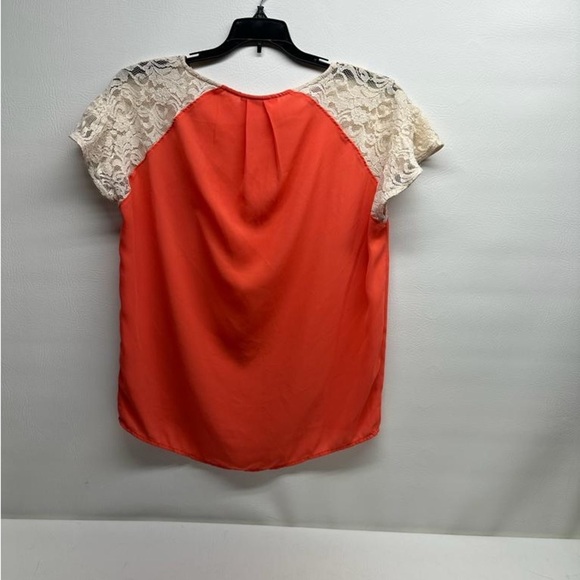 Maeve womens top size Small shorts sleeves orange - Picture 2 of 4